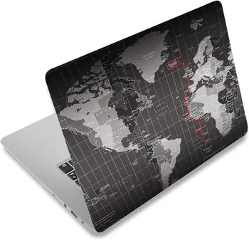 Наклейка на Кожу ноутбука, 16,5 ”17” 17,3-дюймовый Нетбук для ПК, Обложка Для ноутбука, Персонализированный Чехол, Карта мира