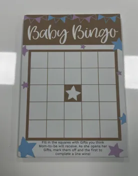 Игры для душа ребенка для мальчиков или девочек - Набор игровых карточек в бинго из 75 штук для вечеринки с раскрытием пола