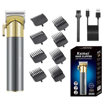 Новый Электрический Триммер для стрижки волос Kemei, Перезаряжаемые Беспроводные машинки для стрижки волос, Парикмахерский резак, Машинка для смешивания стрижек
