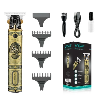 Электрическая машинка для стрижки волос VGR Новый продукт Электрическая Машинка для стрижки волос USB Перезаряжаемая Машинка для стрижки волос T9 Oil Head Clipper Carving V-085