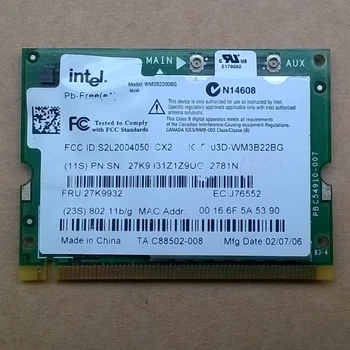 Беспроводная карта Int WM3B2200BG 802.11 G/B для Lenovo ThinkPad x41 серии t43, FRU 27K9932