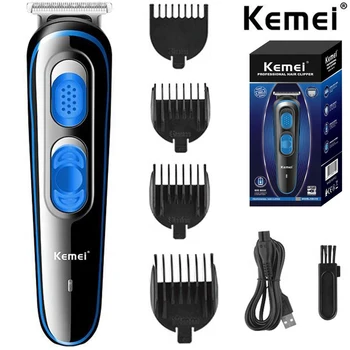Kemei Новый Дизайн Перезаряжаемые Машинки для стрижки волос Kemei 319 Usb Mini Профессиональный Триммер для бороды и машинка для стрижки волос для мужчин