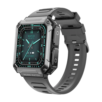 Смарт-часы T93 с музыкальными наушниками TWS с экраном 1.96 HD, наушники для локальной музыки, спортивные мужские умные часы