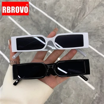 RBROVO 2023 Маленькие Прямоугольные Солнцезащитные очки Мужские Люксовый бренд Очки для мужчин/Женщин Ретро Очки Мужские Зеркальные Gafas De Sol Mujer UV400
