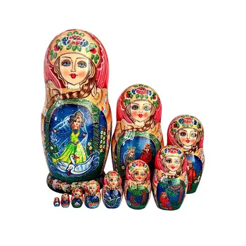 10xx Русские Матрешки, Матрешки для Рукоделия, игрушки для укладки, деревянные коллекционные куклы для настольного украшения дома