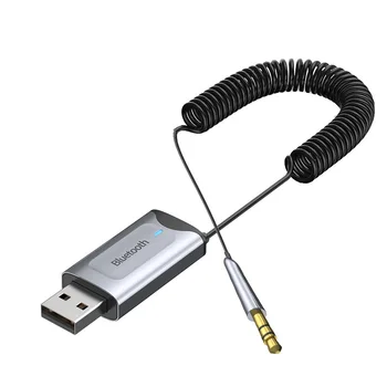 Адаптер Aux Bluetooth, Аудиокабель для автомобилей, разъемы USB Bluetooth 3,5 мм, Приемник, передатчик, Музыкальные колонки, Ключ громкой связи