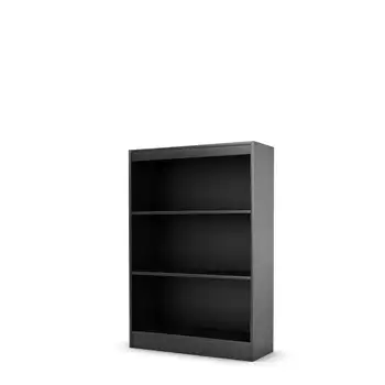 Книжный шкаф Smart Basics с 3 полками, Черная Книжная полка, Мебельный Стеллаж для книг, Настенная книжная полка