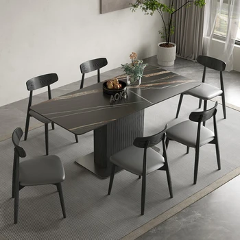 Современные обеденные столы в скандинавском стиле, кофейная кухня, роскошные обеденные столы в сланцевом дизайне, гостиная, уличная мебель для дома Esstische SR50DT