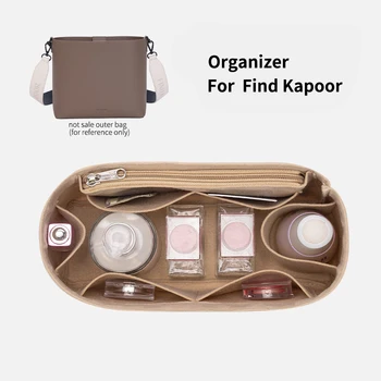 Вставка-Органайзер для кошелька, Внутренняя сумка для макияжа из войлока на молнии, Женская Роскошная сумка-тоут, Для поиска 20 Kapoor 24 28