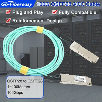 QSFP28 100G AOC Кабель OM4/3 Волоконно-оптический кабель MPO QSFP28 Модуль переключения 1 м ~ 100 м 100G QSFP28 Активный Оптический кабель Длина Клиента